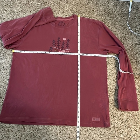 Set of 2 Life is Good Cotton T- Shirts Cowl neck, relax fit Size L - Picture 7 of 14